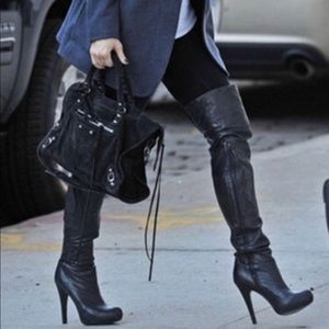 REPORT SIGNATURE THIGH HIGH LEATHER BOOTS size 8